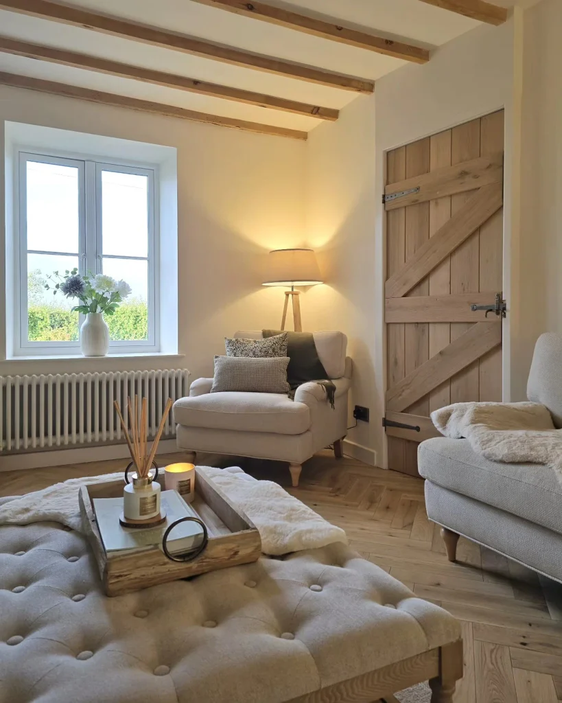 3. Cozy Reading Nook With Barn Door