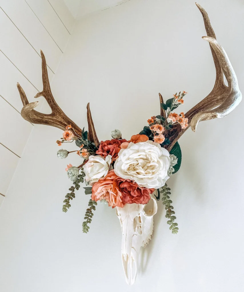 3. Floral Skull Wall Mount