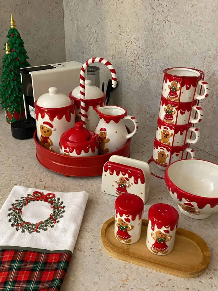 4. Gingerbread Themed Tableware Set