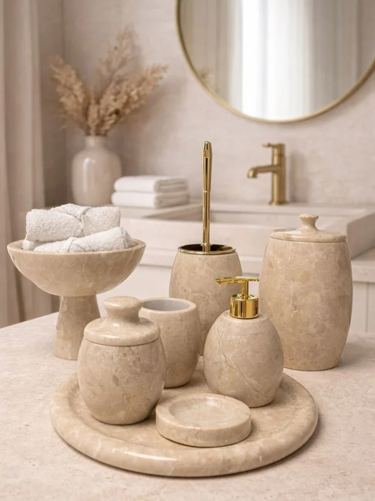 5. Matching Marble Accessory Set