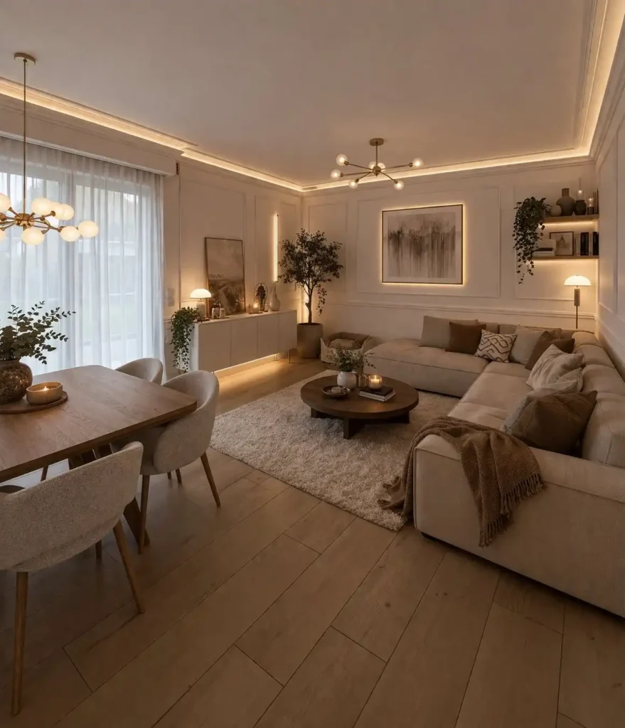5. Open Plan Room With Cove Lighting
