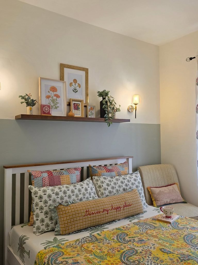 17 DIY Bedroom Decor Ideas You'll Fall in Love With 7 6. Floating Shelf Gallery 768x1024 1