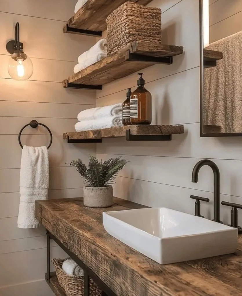6. Floating Shelves Above the Sink
