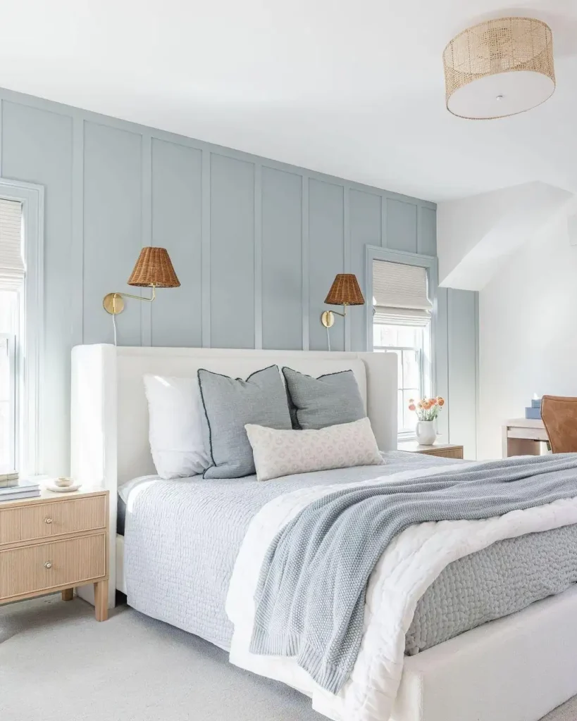 7. Dusty Blue Board and Batten Wall