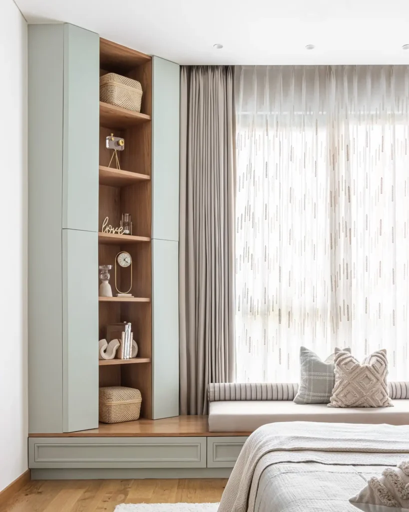 7. Sage Cabinet with Built In Window Seat