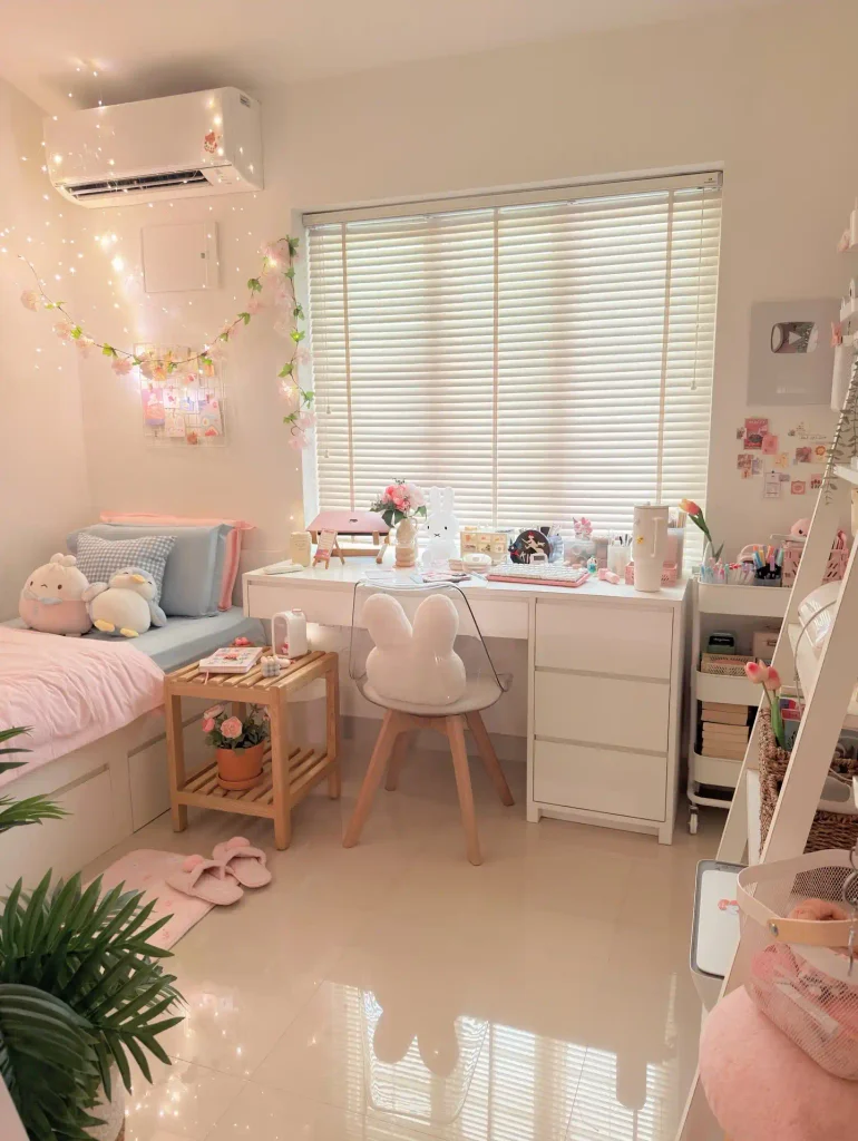 8. Fairy Light Flower Garland