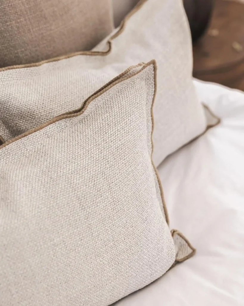 8. Piped Edge Woven Pillows