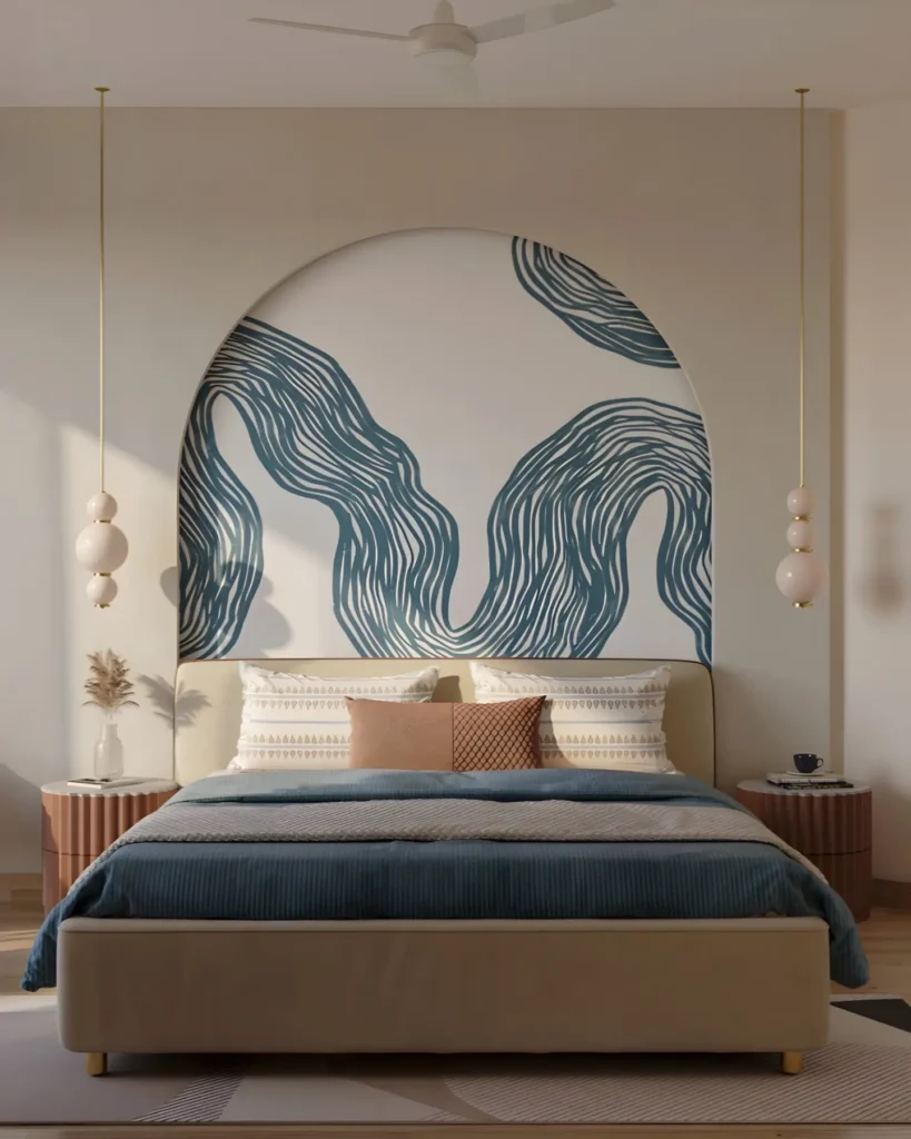 9. Arched Wave Mural Wallll