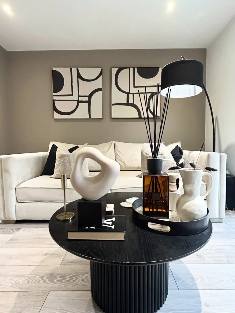 Neutral Black Living Room